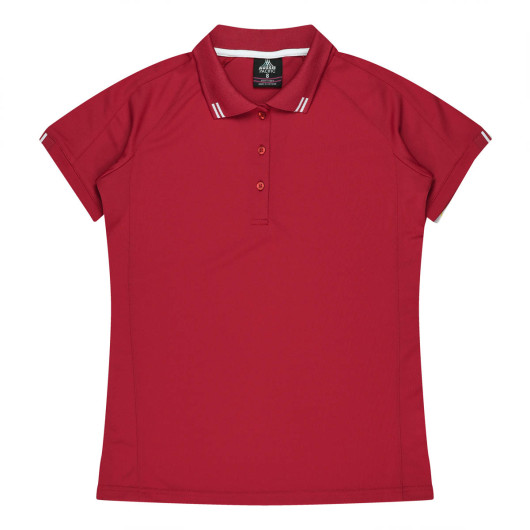 Watson Womens Polos Red White